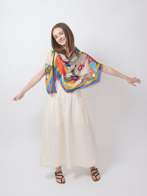 Amos Cactus Flower Scarf