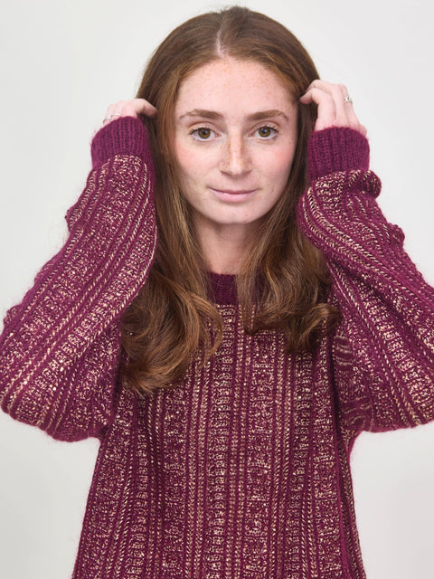 Thelma Sweater, wine red