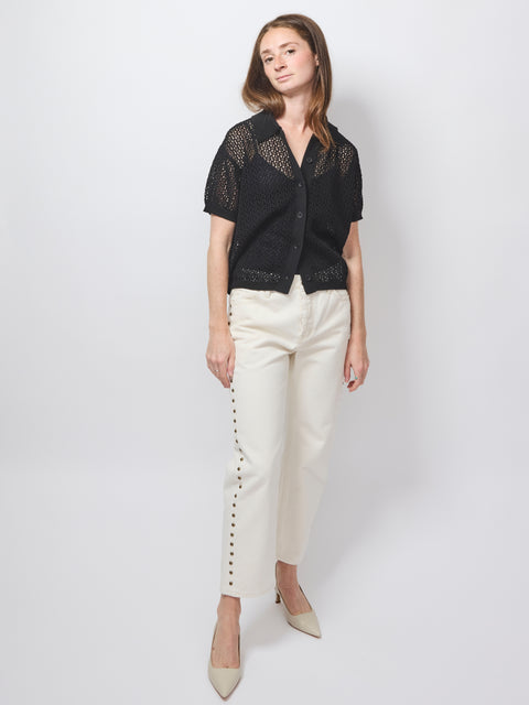 Crochet Polo, Black