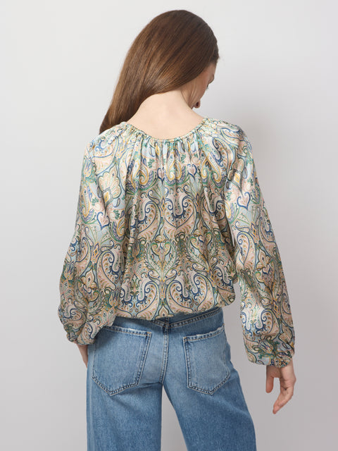 Either Way top, soft paisley