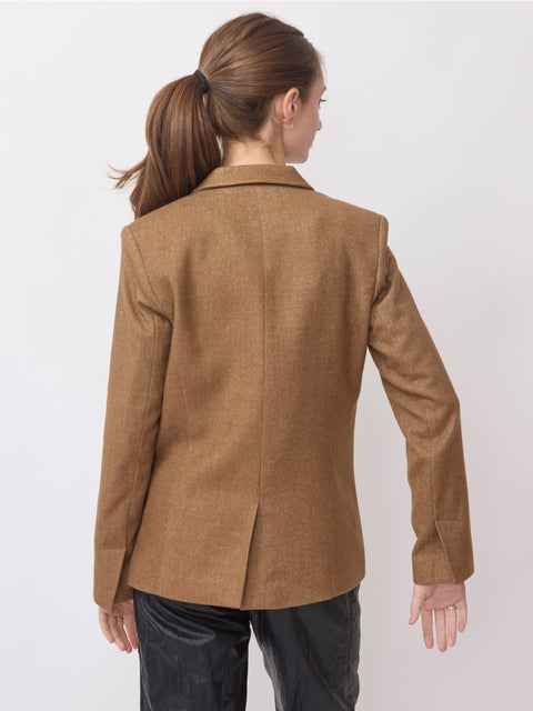 Cyrus Blazer Cambridge Flannel, Saddle