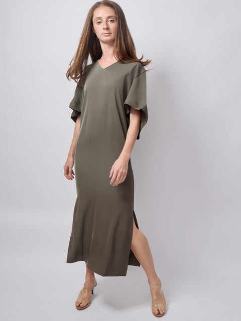 Power Minimalist Dress, Chaki