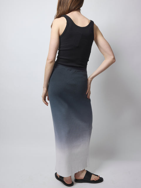 Cotton Skirt 2x1, Charcoal Ombre