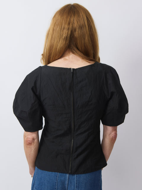Scoop Neck Lina Top, black