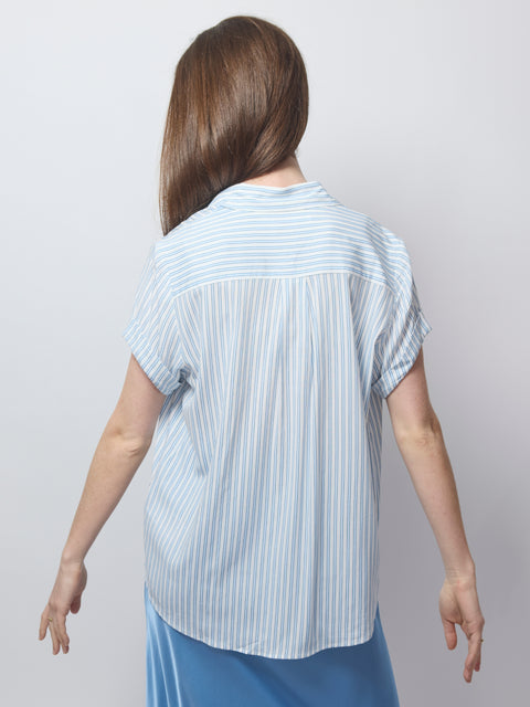 Majan Shirt, gray dawn stripe