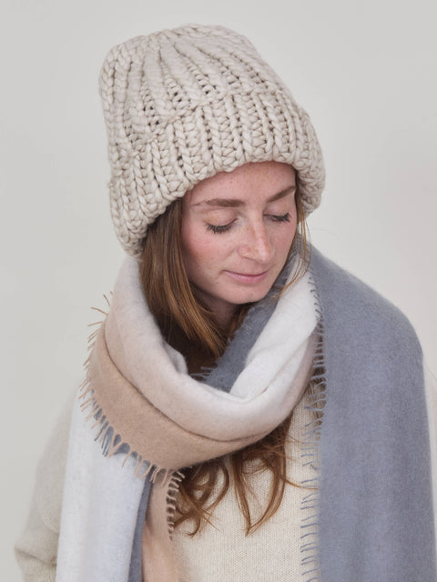 Soft Wool Roving hat, fog