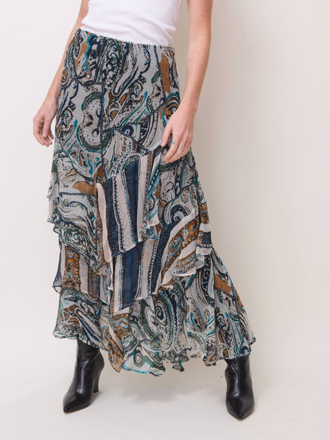 Callie Midi Skirt, Blue