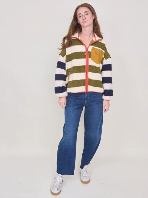 Plush Terrain Full Zip, mixed heritage stripe