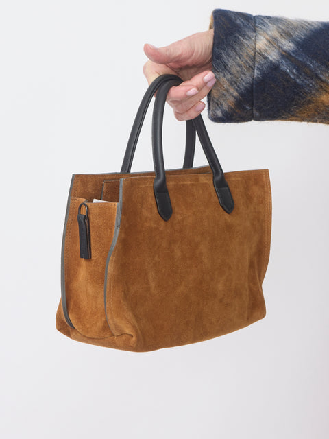 Small Daybag, Whiskey Suede