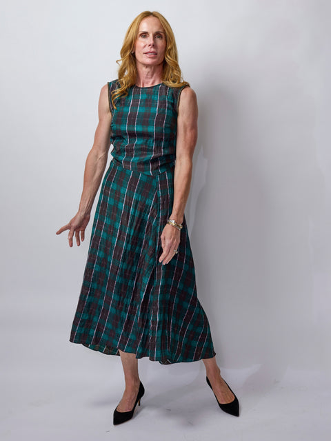 Atina, Brown Green Check