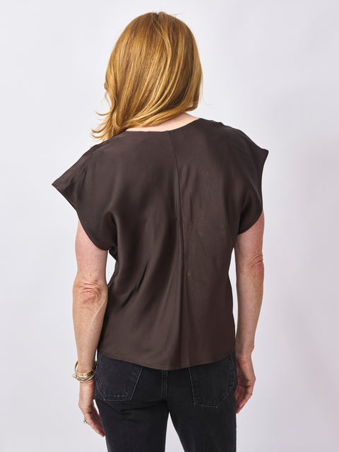 Monde Drape Bias, Black Coffee