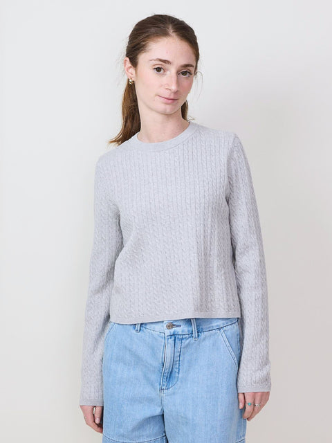 Saylor Cable Crew, Heather Gray
