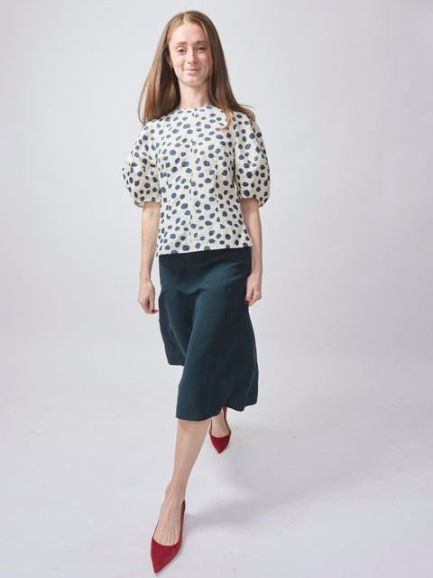 Lino Top, Yayoi white & black