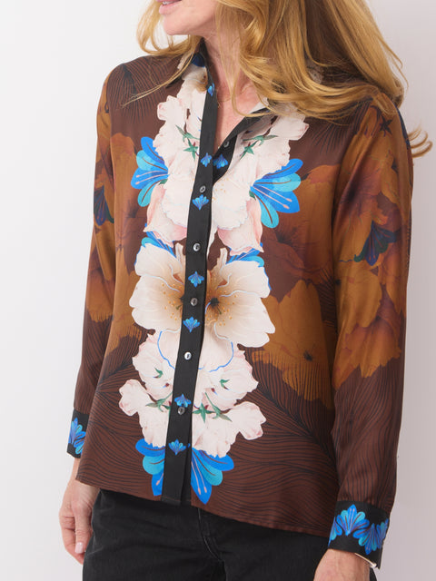Aloe Shirt, Autumnal Hibiscus