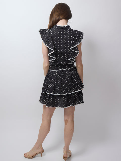 Uma Dress, Black White Dot
