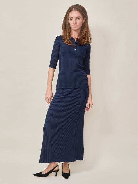 Afiya skirt, french navy