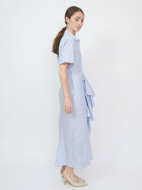 Rosie Assoulin Gathered Ruffle Striped Cotton Midi Shirtdress, Women's, 2, Casual & Work Dresses Shirtdresses Button-Down Shirt Dresses Rosie Assoulin Gathered Ruffle Striped Cotton Midi Shirtdress, Women's, 2, Casual & Work Dresses Shirtdresses Button-Down Shirt Dresses