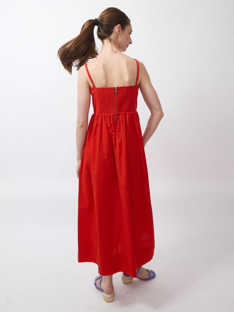 Verse Dress, hot red