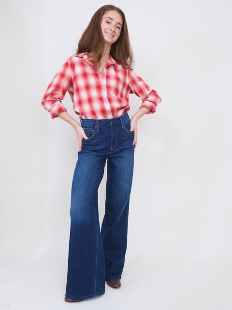 Barry, Dark Pink/White Plaid