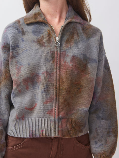 Garcon Mini Zip Jacket, Fall Leaves