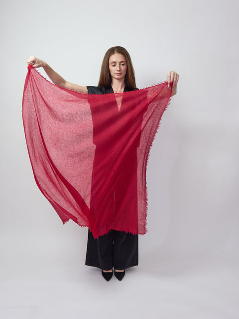 Whisper Cashmere Poet Square, red