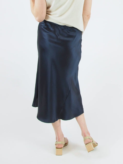 Luxe Bias Skirt, Midnight