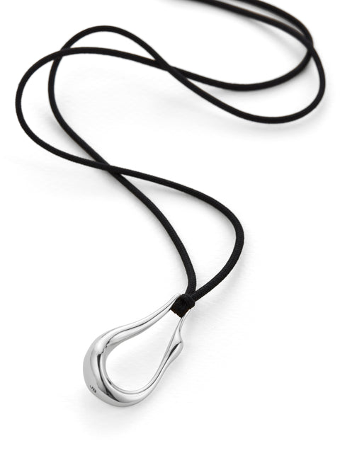 Egret Rope Necklace, silver