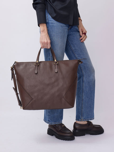 Storia Tote, Marrone Tabacco