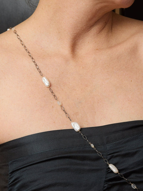 Pearl Chalcedony Necklace