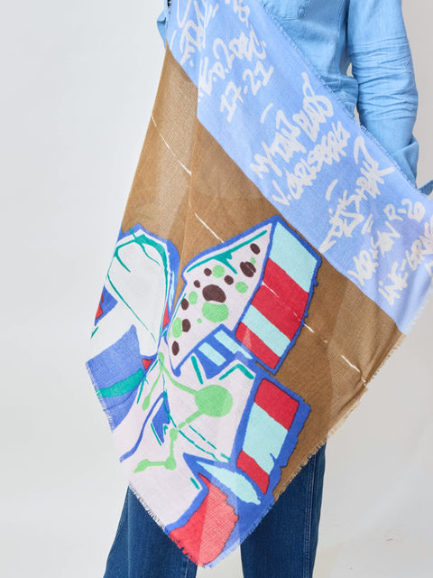 Graffiti bandana, lavender
