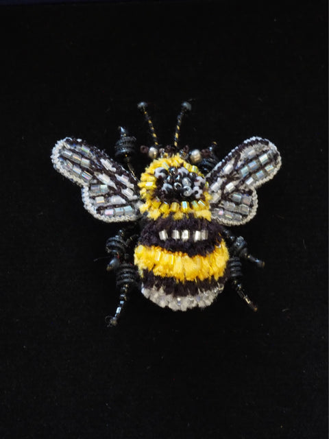Yellow Banded Bee Brooch