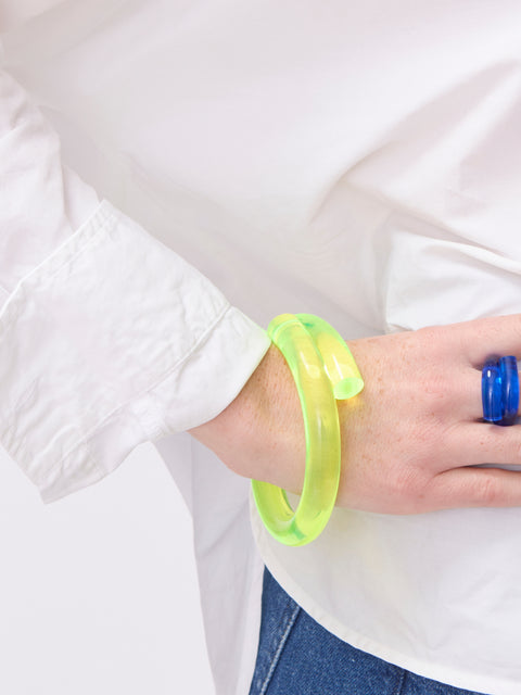 Lucite Bangle, Neon Green
