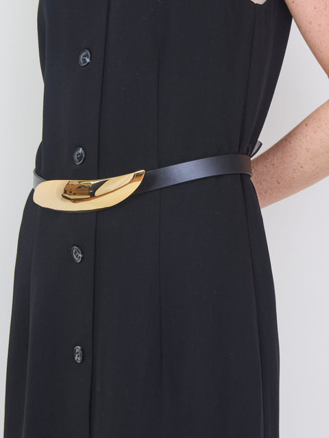 Arp Belt, black & 24k gold