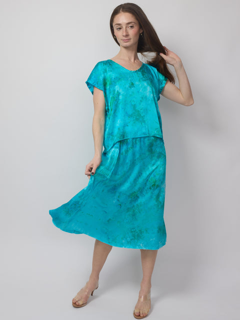 Chic Silk Top, water nymph