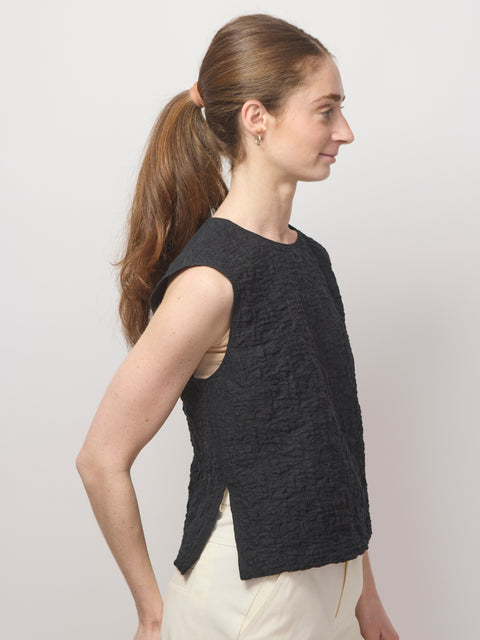 Crinkle Top, black