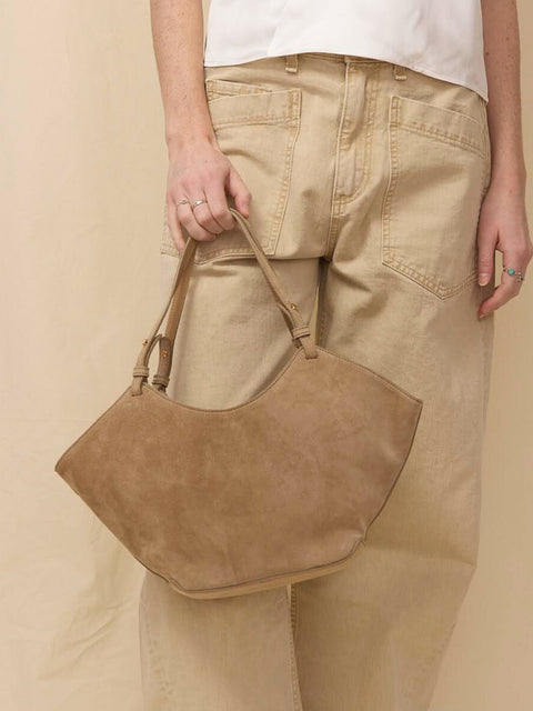 Dilba Mini Tote, Sand Suede