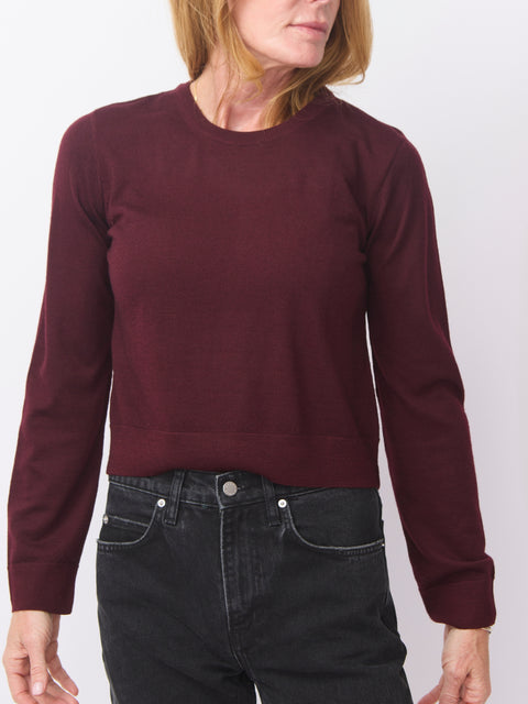 Crewneck Sweater, Burgundy