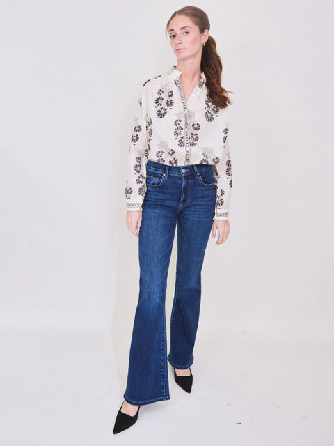 Kiki Flower Shirt, White Java