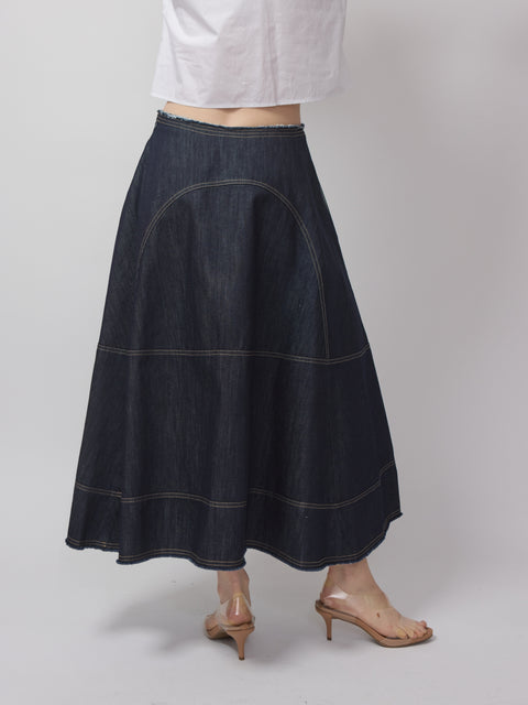 Lime, dark blue denim