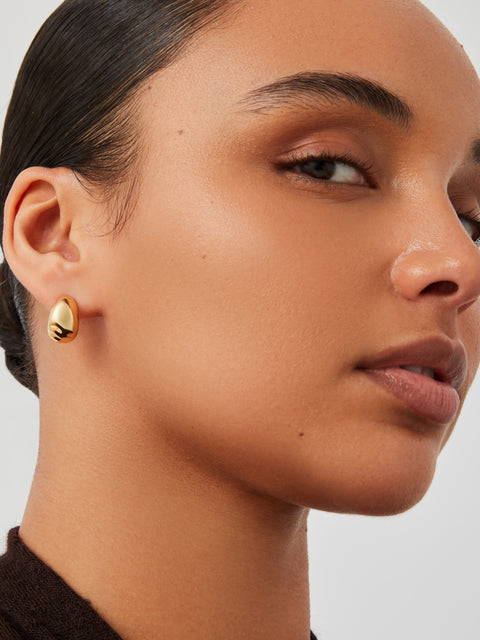 Small Nelle Hoops, Gold