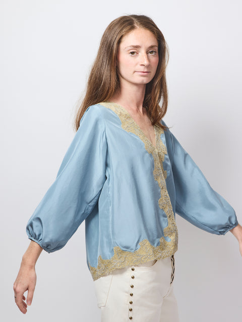 Long Sleeve Legacy Top, Faded Blue
