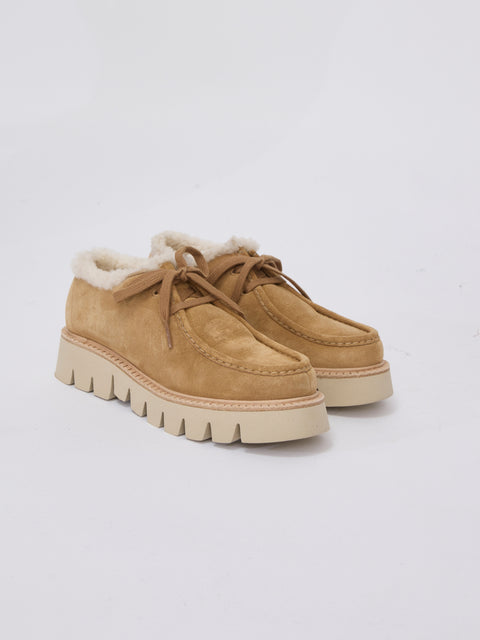 Soe Shearling Boot, Beige