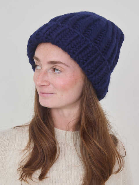 Soft Wool Roving Hat, navy
