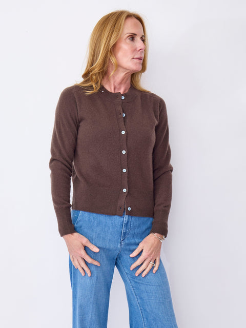 Halle Cardigan, Espresso