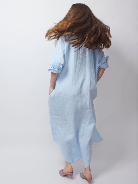 Megan, French Blue Linen