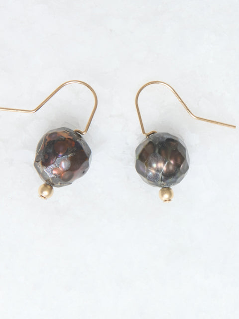 Mila Brown Pearl Earring