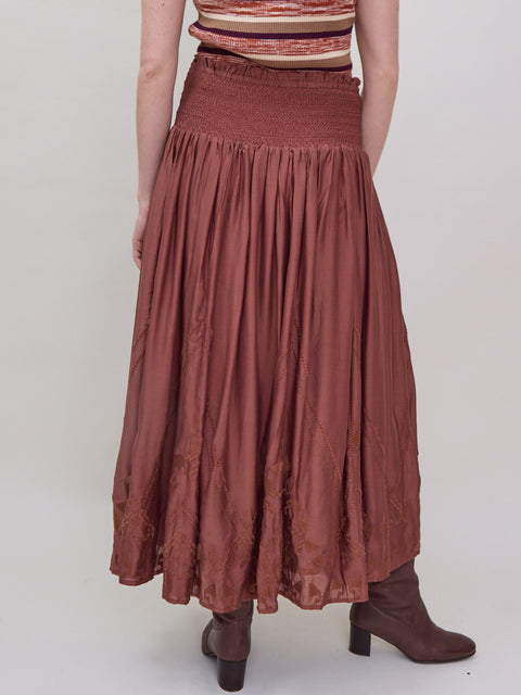 Lombard Lee Midi Skirt, brick