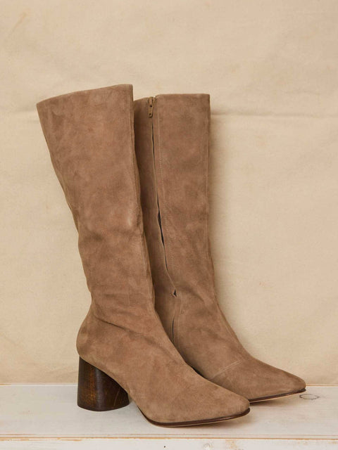 Tall Harlow, Latte Suede