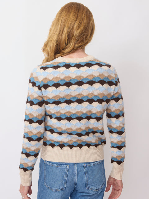 Highland Jacquard Crew, sandstone