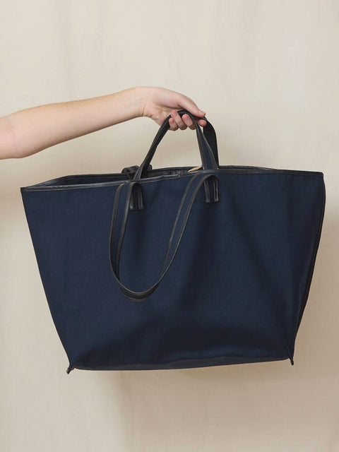 Tote Canvas, navy/oil black